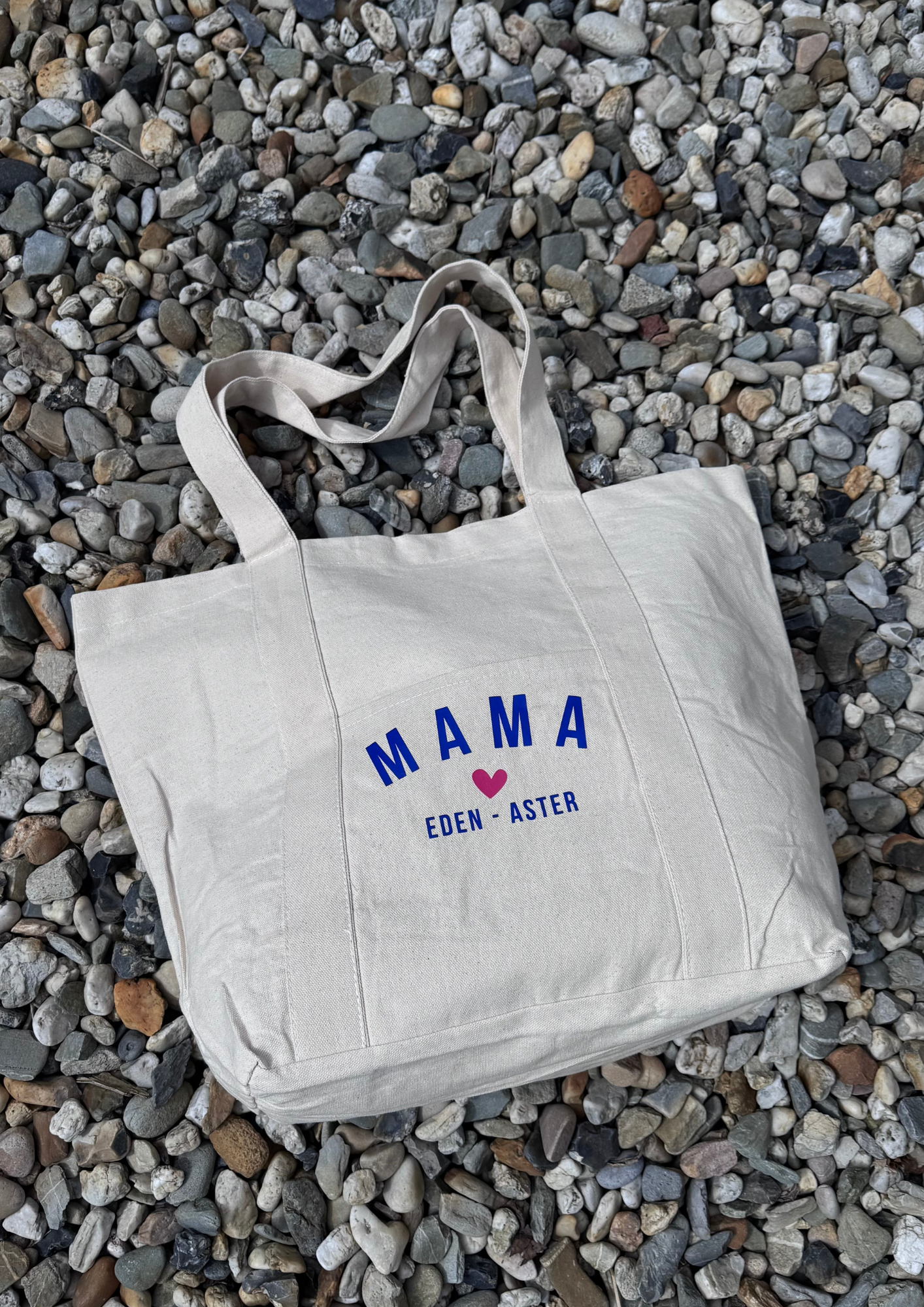 Gepersonaliseerde boodschappentas, strandtas, schoudertas mét bijpassend tasje