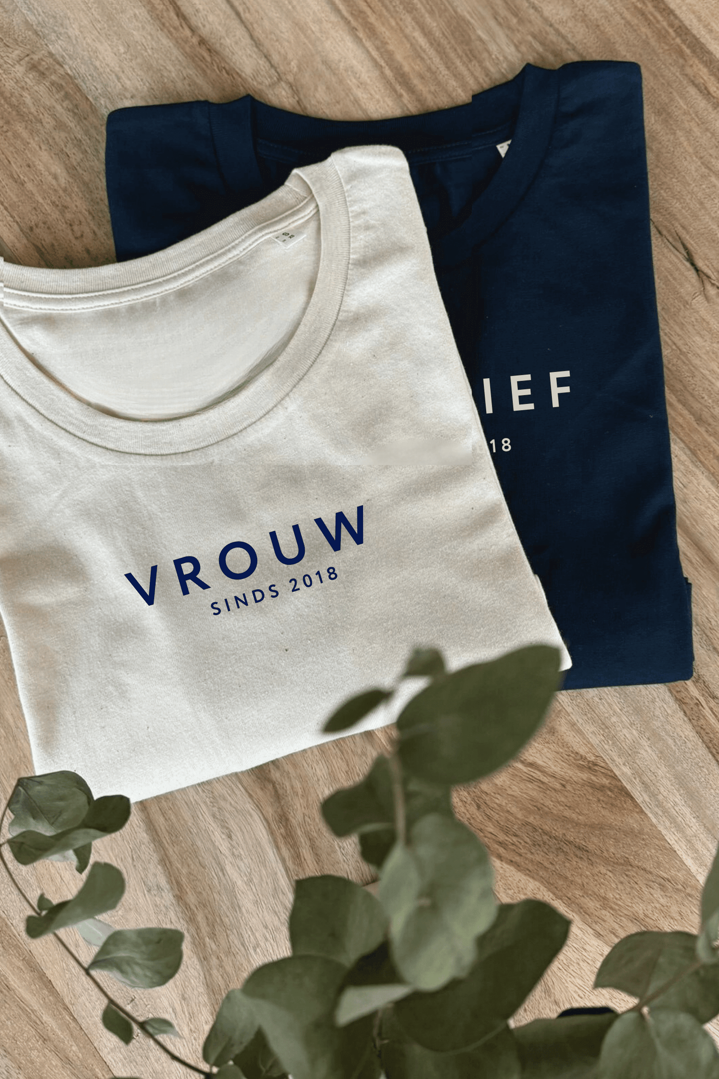 Matching koppel T-shirt, vrouw I mevrouw I wifey - met jaartal trouwdatum