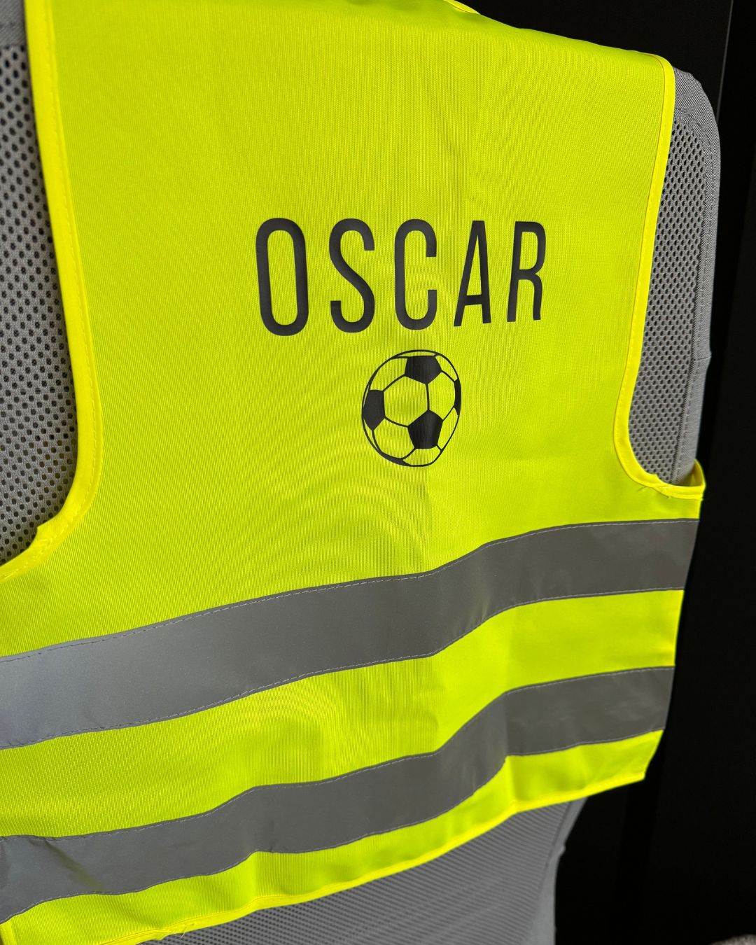 Fluovest, veiligheidsvest gepersonaliseerd