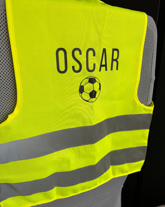 Fluovest, veiligheidsvest gepersonaliseerd