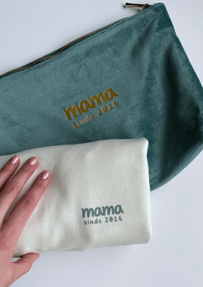 toilettas mama velours en sweater