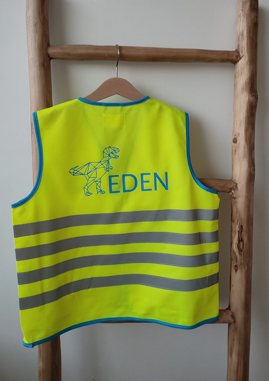Fluovest, veiligheidsvest gepersonaliseerd