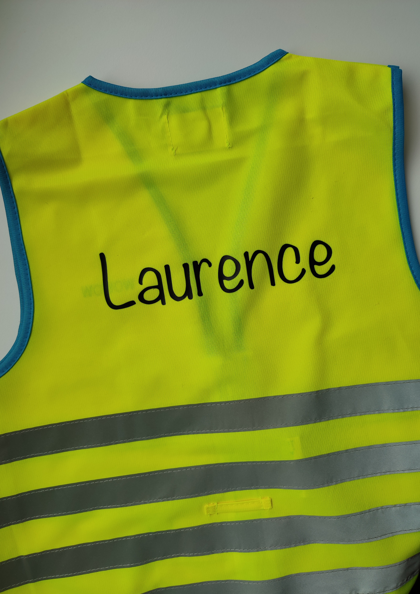Fluovest, veiligheidsvest gepersonaliseerd
